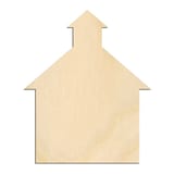 Laser-cut baltic birch silhouette of GEOMETRIC CHURCH