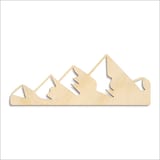 Laser-cut baltic birch silhouette of GEOMETRIC MOUNTAIN PEAKS