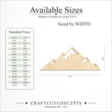 Size reference chart for GEOMETRIC SNOW CAP MOUNTAIN PEAKS