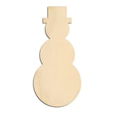 Laser-cut baltic birch silhouette of GEOMETRIC SNOWMAN