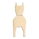 Laser-cut baltic birch silhouette of GERMAN PINSCHER