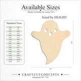 Size reference chart for GHOST ARMS OUT