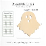 Size reference chart for GHOST CLASSIC O MOUTH