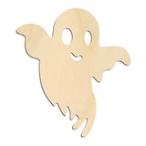 Laser-cut baltic birch silhouette of GHOST FLOATING RAGGED