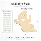 Size reference chart for GHOST HAPPY WAVING
