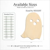 Size reference chart for GHOST TALL