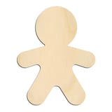 Laser-cut baltic birch silhouette of Gingerbread Person