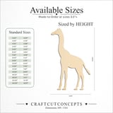 Size reference chart for GIRAFFE CLASSIC SILHOUETTE