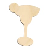 Laser-cut baltic birch silhouette of GLASS WITH LIME