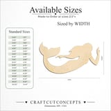 Size reference chart for GLIDING MERMAID