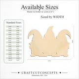 Size reference chart for GNOME SET