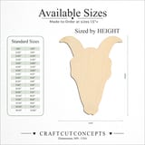Size reference chart for GOAT SKULL