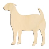Laser-cut baltic birch silhouette of TALL STANDING GOAT