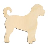 Laser-cut baltic birch silhouette of GOLDEN DOODLE