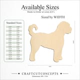 Size reference chart for GOLDEN DOODLE