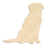 Laser-cut baltic birch silhouette of GOLDEN RETREIVER