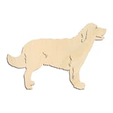Laser-cut baltic birch silhouette of DETAILED GOLDEN RETRIEVER