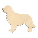 Laser-cut baltic birch silhouette of STANDING GOLDEN RETRIEVER