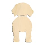 Laser-cut baltic birch silhouette of GOLDEN RETRIEVER TWO PIECE BACK VIEW
