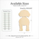 Size reference chart for GOLDEN RETRIEVER TWO PIECE BACK VIEW