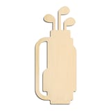 Laser-cut baltic birch silhouette of GOLF BAG ICON