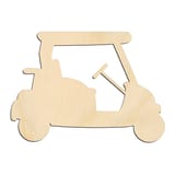Laser-cut baltic birch silhouette of GOLF CART