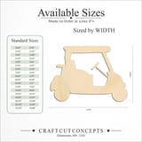 Size reference chart for GOLF CART