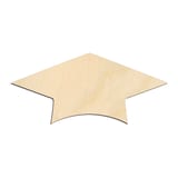 Laser-cut baltic birch silhouette of GRADUATION CAP SIMPLE