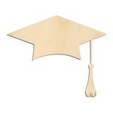 Laser-cut baltic birch silhouette of GRADUATION CAP TASSEL RIGHT