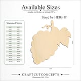 Size reference chart for GRAPES