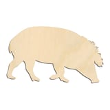 Laser-cut baltic birch silhouette of GRAZING WARTHOG