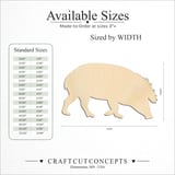 Size reference chart for GRAZING WARTHOG