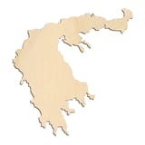 Laser-cut baltic birch silhouette of GREECE