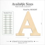 Size reference chart for GREEK LETTER ALPHA