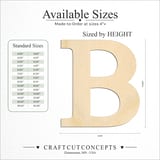 Size reference chart for GREEK LETTER BETA