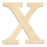 Laser-cut baltic birch silhouette of GREEK LETTER CHI