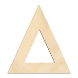 Laser-cut baltic birch silhouette of GREEK LETTER DELTA