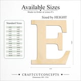Size reference chart for GREEK LETTER EPSILON
