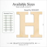 Size reference chart for GREEK LETTER ETA