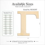 Size reference chart for GREEK LETTER GAMMA