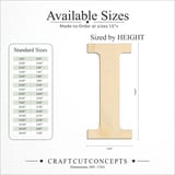 Size reference chart for GREEK LETTER IOTA