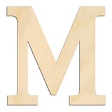 Laser-cut baltic birch silhouette of GREEK LETTER MU
