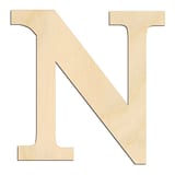 Laser-cut baltic birch silhouette of GREEK LETTER NU