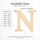 Size reference chart for GREEK LETTER NU