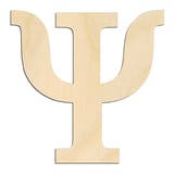 Laser-cut baltic birch silhouette of GREEK LETTER PSI