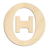 Laser-cut baltic birch silhouette of GREEK LETTER THETA