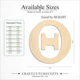 Size reference chart for GREEK LETTER THETA