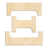 Laser-cut baltic birch silhouette of GREEK LETTER XI