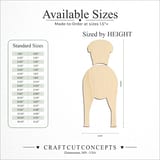 Size reference chart for GREYHOUND TWO PIECE BACK VIEW