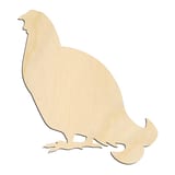 Laser-cut baltic birch silhouette of GROUSE BIRD STANDING